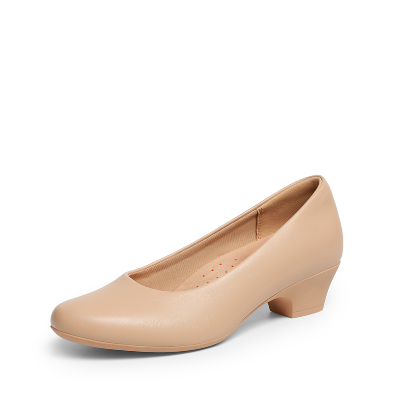 DREAM PAIRS Ascenelle Counsel Round Toe Low Block Heel Pumps — view 3
