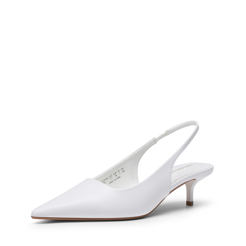 DREAM PAIRS Dreamy Easy Elegance Pointed Toe Kitten Heel Slingback Heels