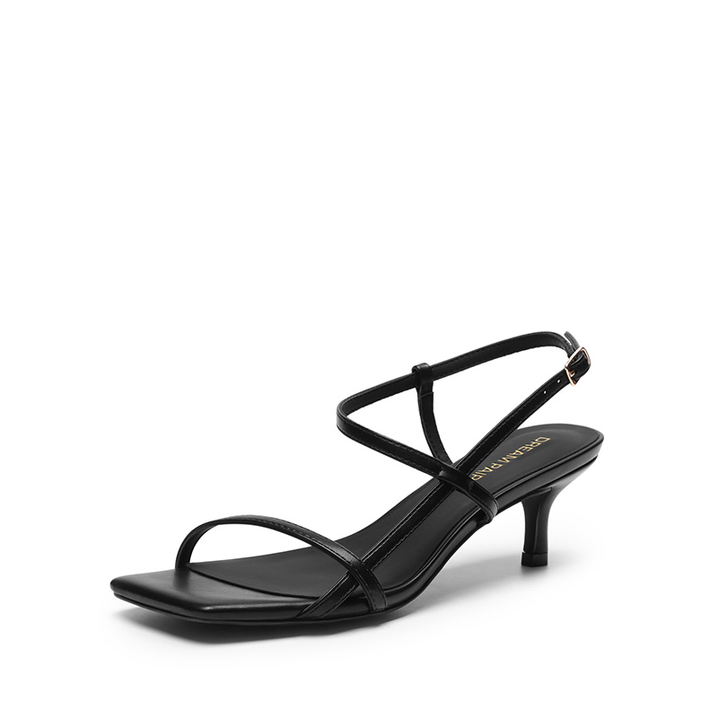 DREAM PAIRS Women   s Kitten Heels with Crossover Straps — view 1