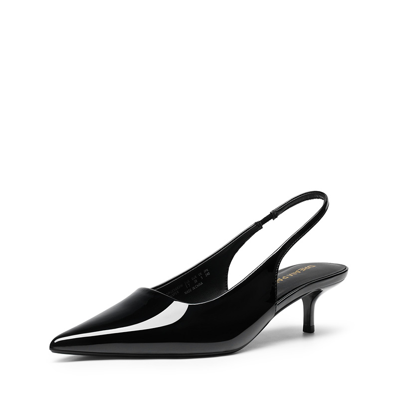 DREAM PAIRS Dreamy Easy Elegance Pointed Toe Kitten Heel Slingback Heels