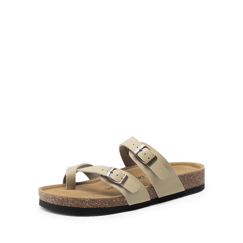 DREAM PAIRS Women   s Slip On Sandals with Arch Support — view 1