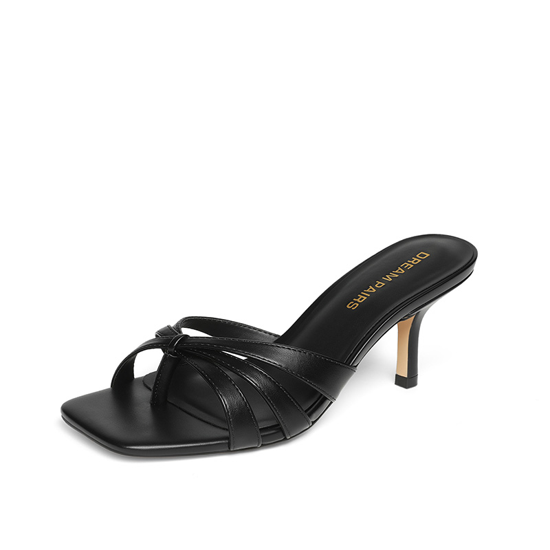 DREAM PAIRS Women s Square Toe Heels with Crossover Straps — view 1