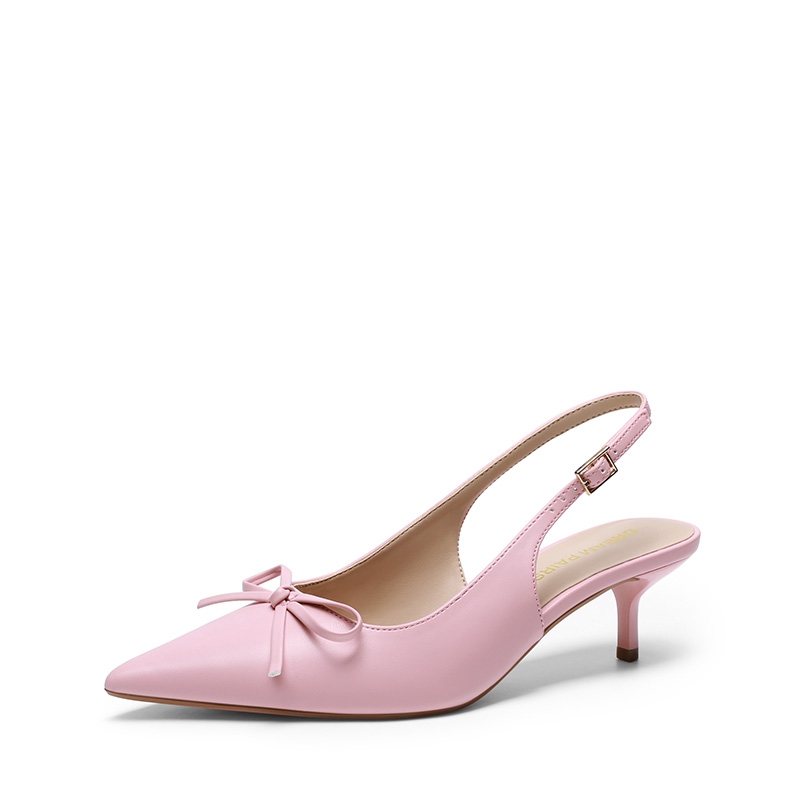 DREAM PAIRS Women   s Kitten Heel Slingbacks