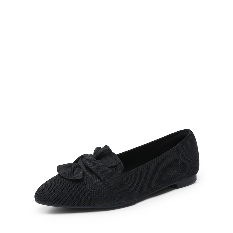 DREAM PAIRS Ascenelle Women   s Foldable Bow Flats Knit Edition — view 1