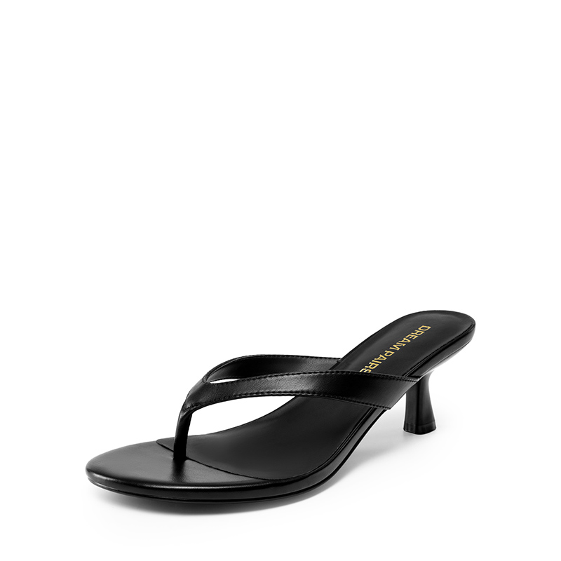 DREAM PAIRS Dreamy Women s Kitten Heel Thong Sandals