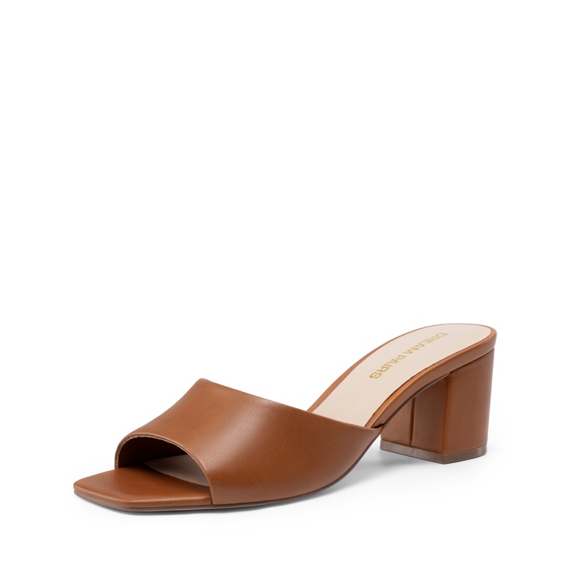DREAM PAIRS Dreamy Women s Square Toe Low Heel Mules