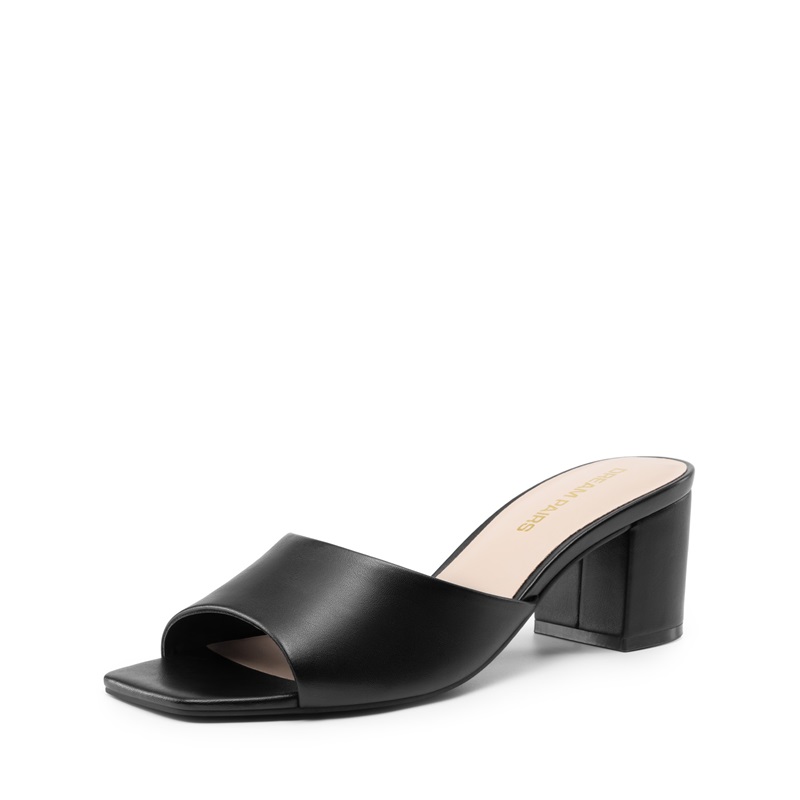 DREAM PAIRS Dreamy Women s Square Toe Low Heel Mules — view 1