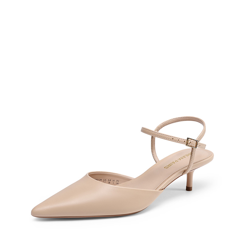 DREAM PAIRS Women   s Pointed Toe Kitten Heels