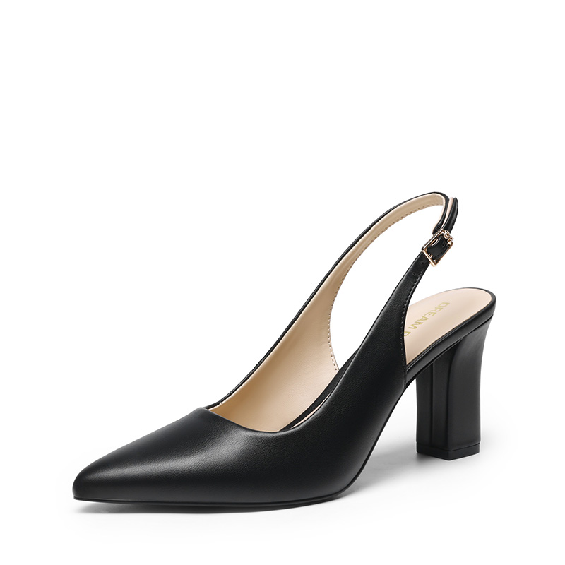 DREAM PAIRS Women   s Slingback Block Heel Pumps — view 1