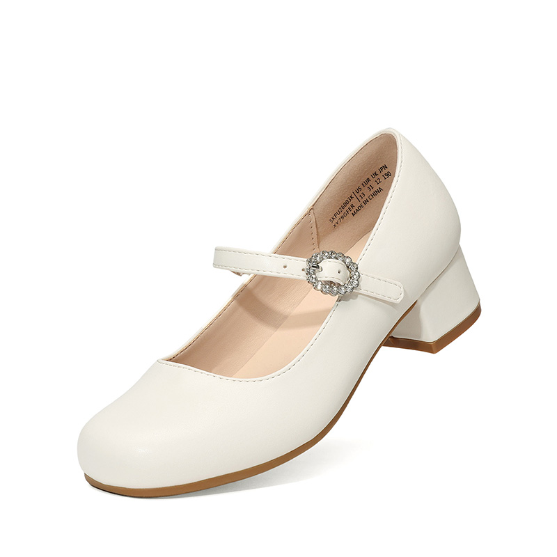 DREAM PAIRS Girls Square Toe Heels