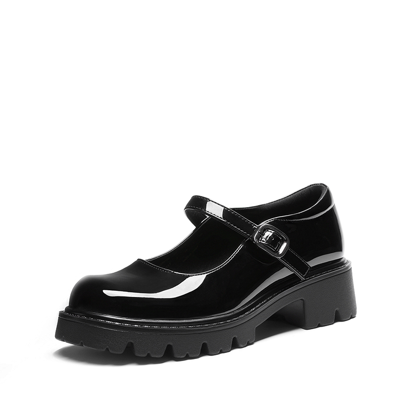 DREAM PAIRS Women   s Chunky Mary Jane Pumps with Padded Collar