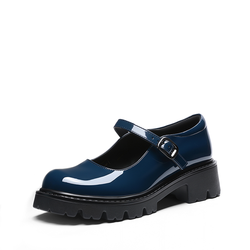 DREAM PAIRS Women   s Chunky Mary Jane Pumps with Padded Collar