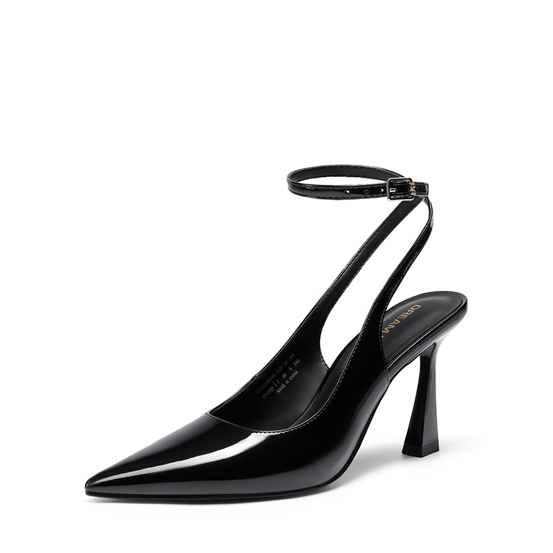 DREAM PAIRS Women   s Pointed Toe Slingback Pumps with Buckle Strap — view 1