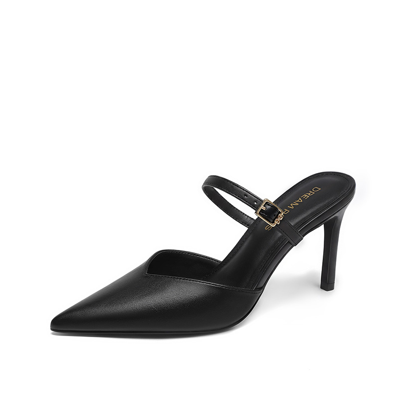 DREAM PAIRS Women   s Mule Stiletto Heels with Adjustable Strap — view 1