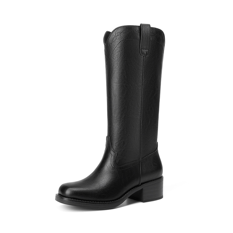 DREAM PAIRS Women   s Retro Embroidered Tall Boots — view 1