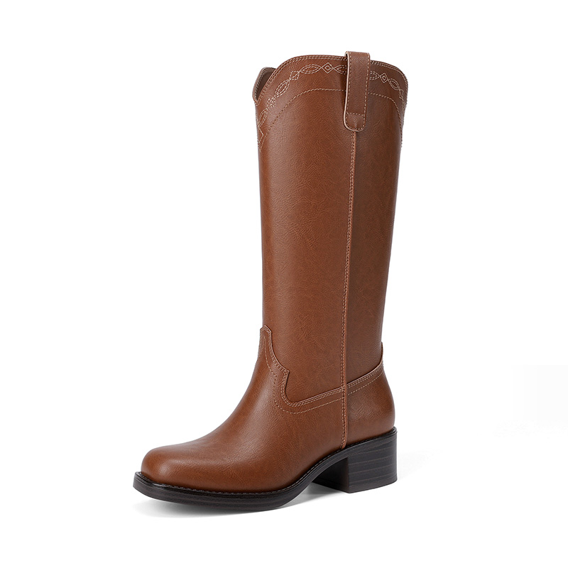 DREAM PAIRS Women s Retro Embroidered Tall Boots