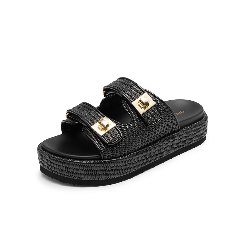 DREAM PAIRS Women   s Adjustable Strap Chunky Platform Sandals — view 1