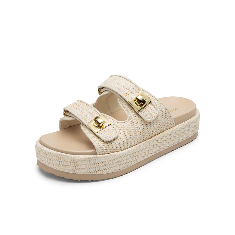 DREAM PAIRS Women   s Adjustable Strap Chunky Platform Sandals