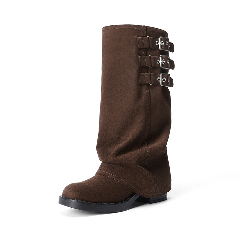 DREAM PAIRS Women s Knee High Moto Boots