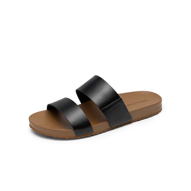 DREAM PAIRS Women   s Double Strap Lightweight Slide Sandals — view 1