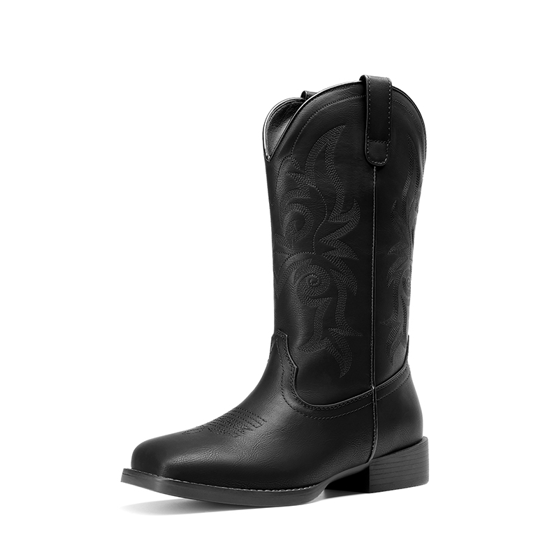 DREAM PAIRS Women s Embroidered Mid Calf Cowboy Boots — view 1
