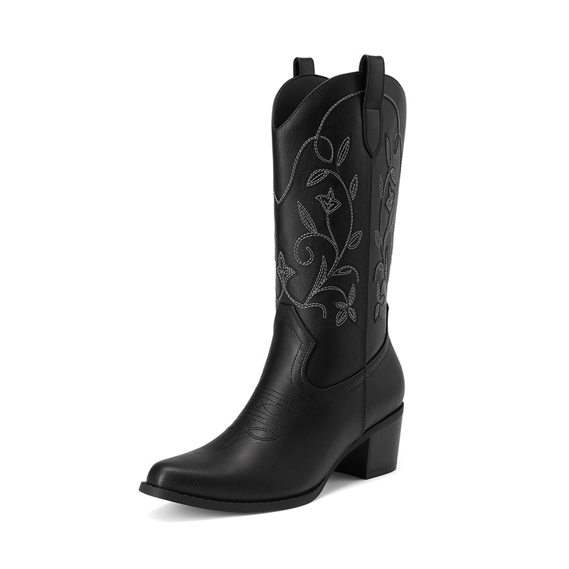 DREAM PAIRS Women s Western Embroidered Cowboy Boots — view 1