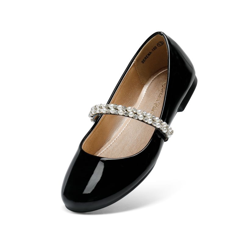 DREAM PAIRS Girls    Pearl   Rhinestone Mary Jane Flats — view 1
