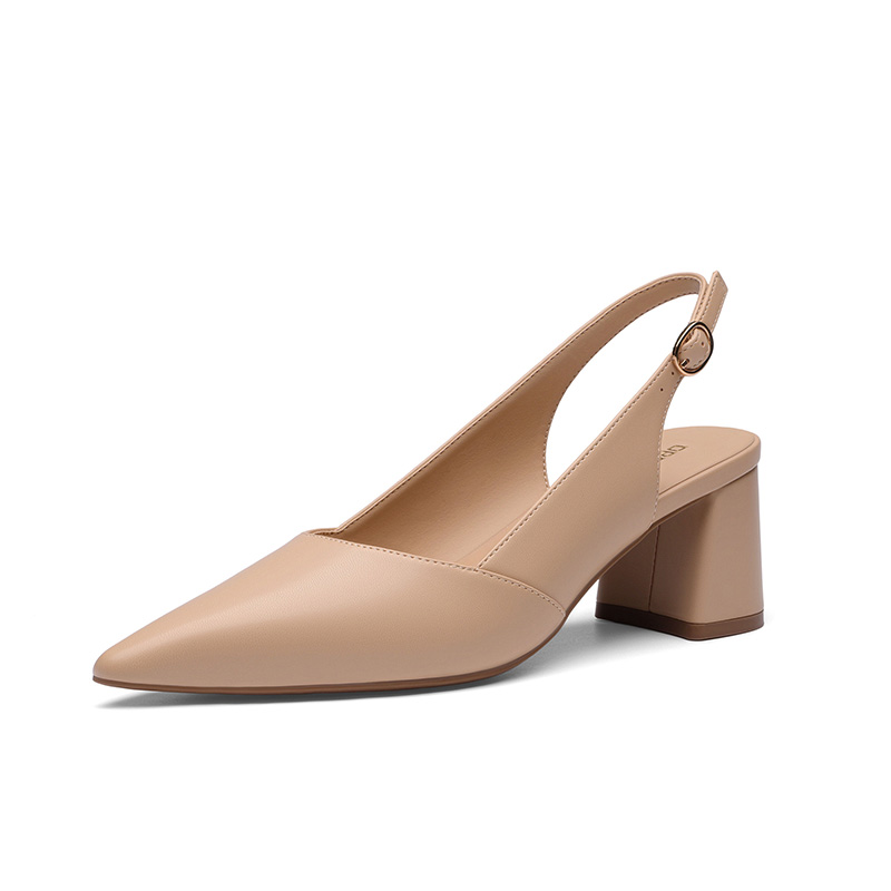 DREAM PAIRS Women s Pointed Toe Slingback Block Heel Pumps