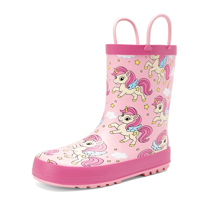 DREAM PAIRS Kids Low ordor Natural Rubber Rain Boots