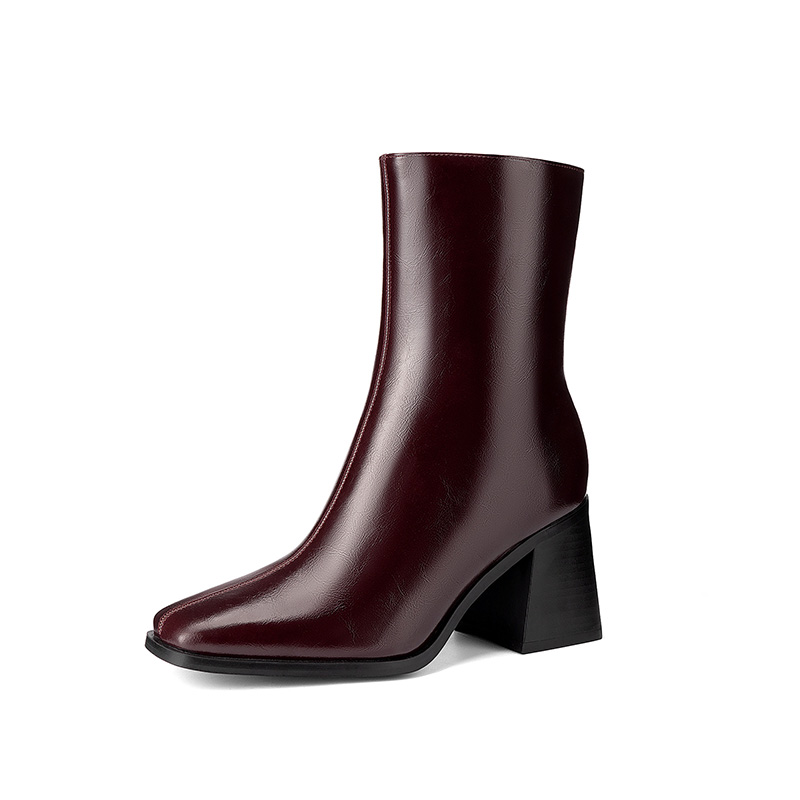 DREAM PAIRS Women s Square Toe Chunky Heel Ankle Boots — view 1