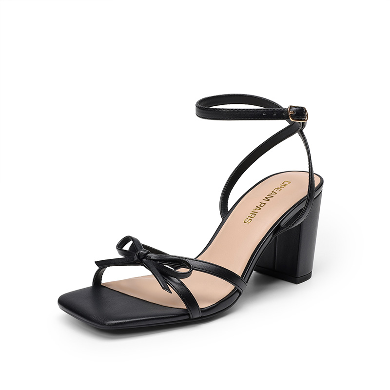 DREAM PAIRS Women s Bow Detail Block Heel Sandals — view 1
