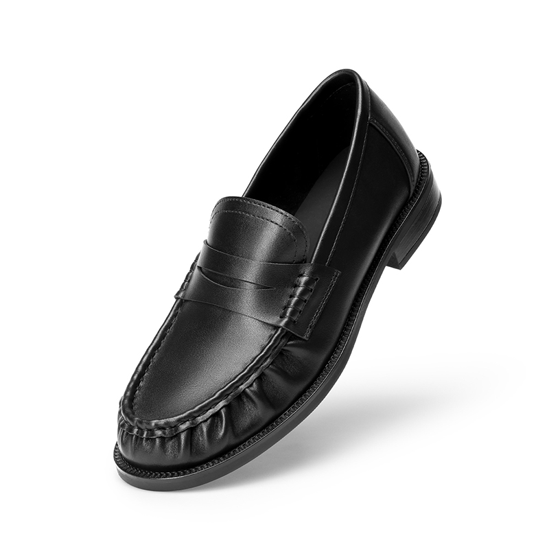 DREAM PAIRS Women s Comfortable Penny Loafers with Pleated Detail — view 1
