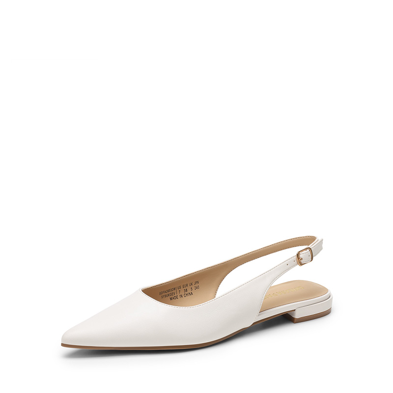 DREAM PAIRS Women s Pointed Toe Slingback Flats with DIY Ribbon
