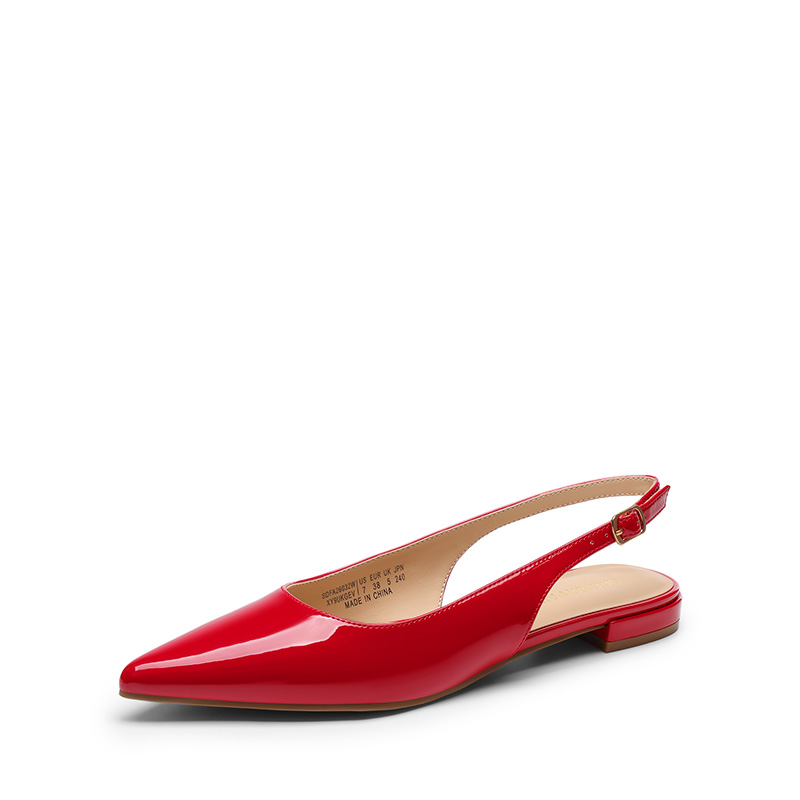 DREAM PAIRS Women s Pointed Toe Slingback Flats with DIY Ribbon — view 1