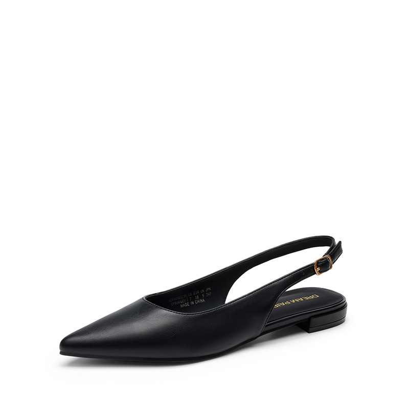 DREAM PAIRS Women s Pointed Toe Slingback Flats with DIY Ribbon