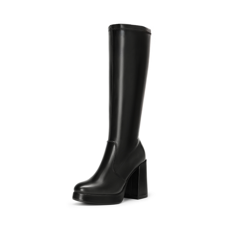 DREAM PAIRS Women s Chunky Platform Block Heel Knee High Boots — view 1