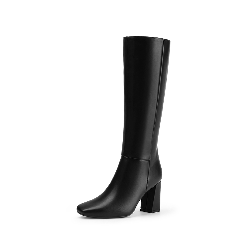 DREAM PAIRS Women s Square Toe Block Heel Knee High Boots — view 1