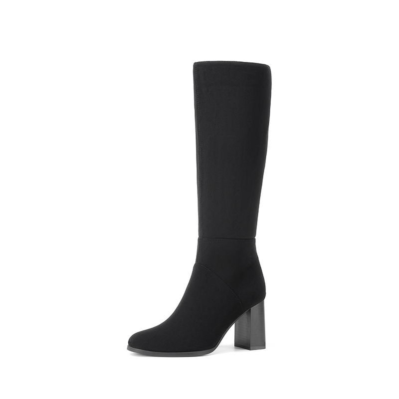 DREAM PAIRS Women s Faux Suede Block Heel Knee High Boots — view 1