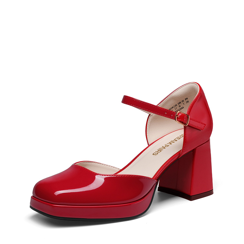 DREAM PAIRS Women s Square Toe Platform Chunky Heels