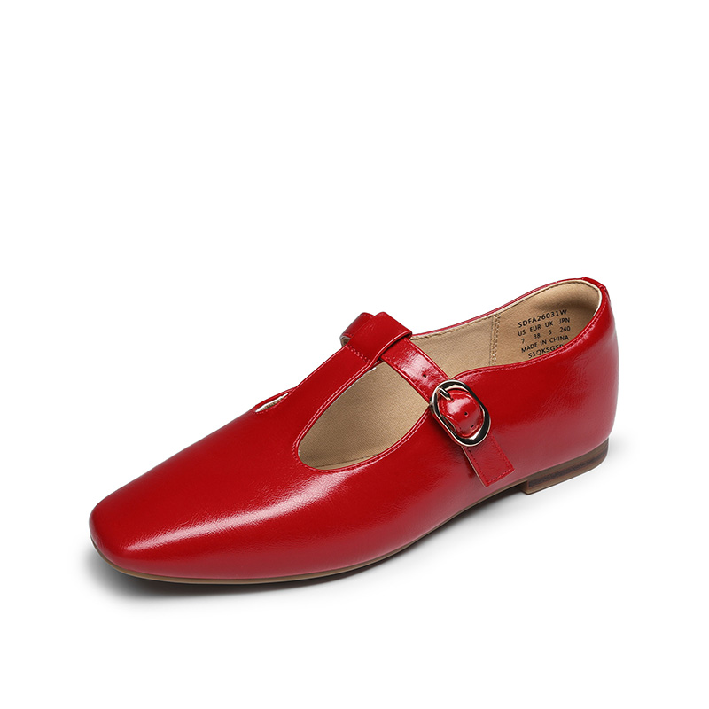 DREAM PAIRS Women s Square Toe T Strap Mary Jane Flats