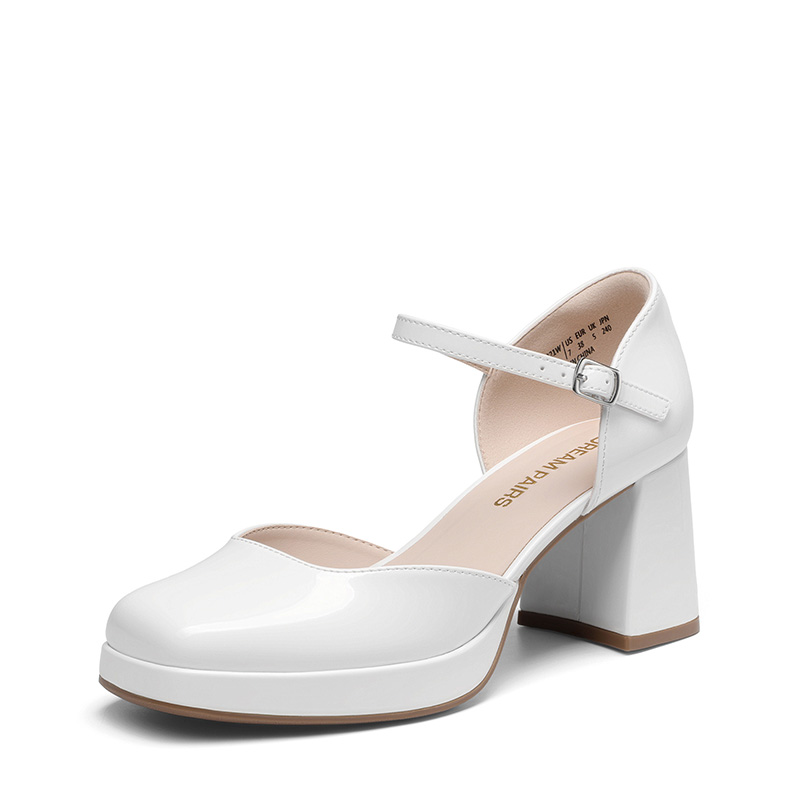 DREAM PAIRS Women s Square Toe Platform Chunky Heels