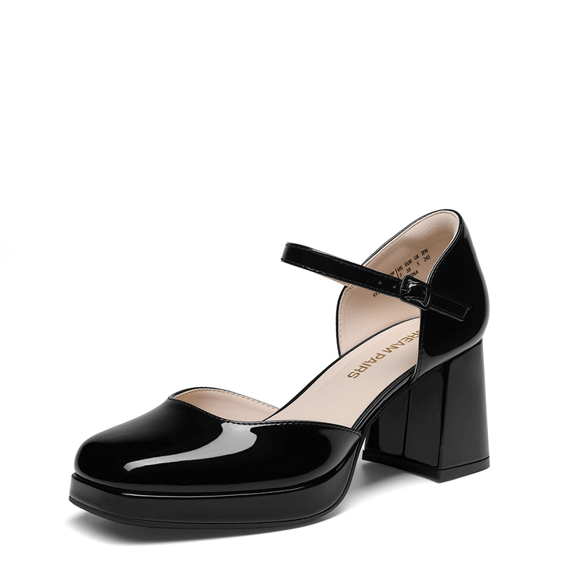 DREAM PAIRS Women s Square Toe Platform Chunky Heels — view 1