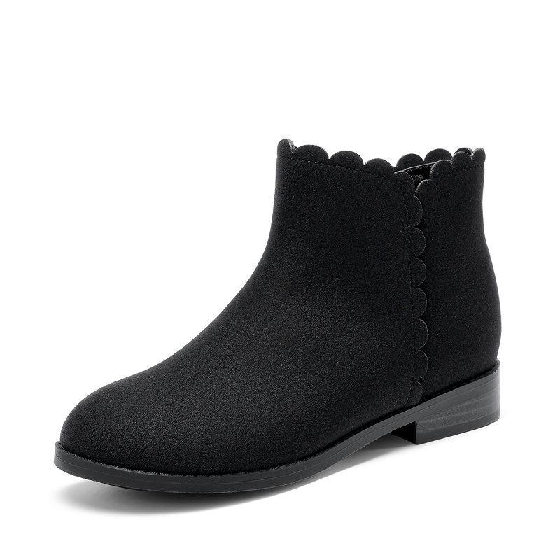 DREAM PAIRS Girls    Bow and Ruffle Ankle Boots — view 1