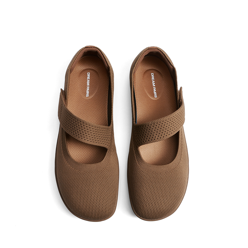 DREAM PAIRS Ascenelle Women's Wide Sole Mary Jane Flats Knit Edition — view 2