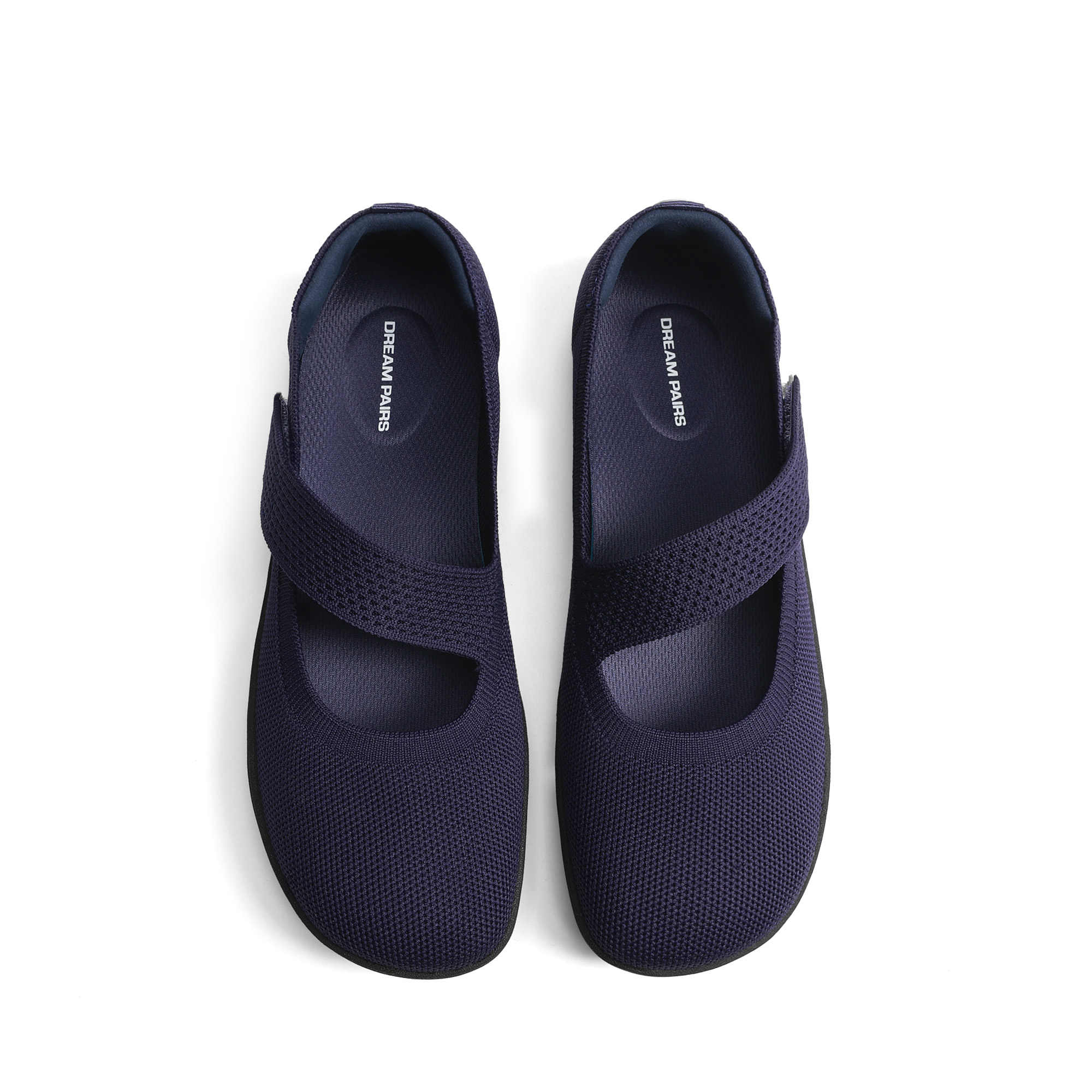DREAM PAIRS Ascenelle Women's Wide Sole Mary Jane Flats Knit Edition — view 3