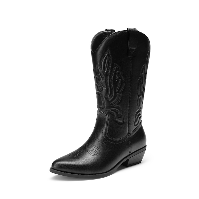 DREAM PAIRS Women s Wide Width Vegan Leather Western Boots