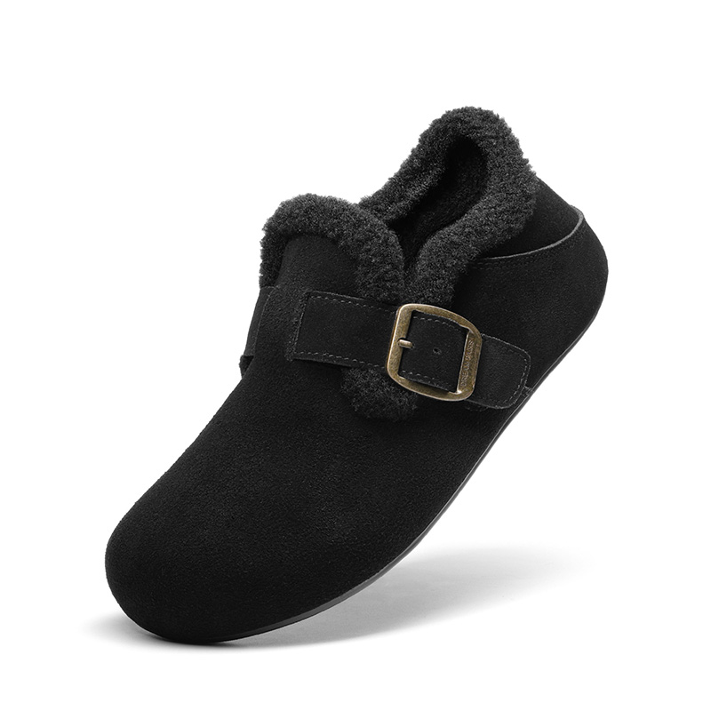 DREAM PAIRS Women s Suede Faux Fur Lined Slippers with Arch Support — view 1