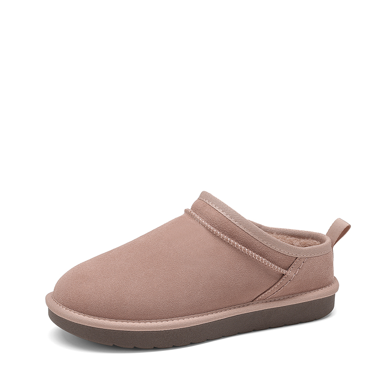DREAM PAIRS Women s Suede Faux Fur Lined Mules