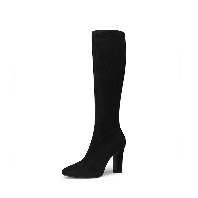 DREAM PAIRS Women s Knee High Block Heel Boots with Zipper — view 1