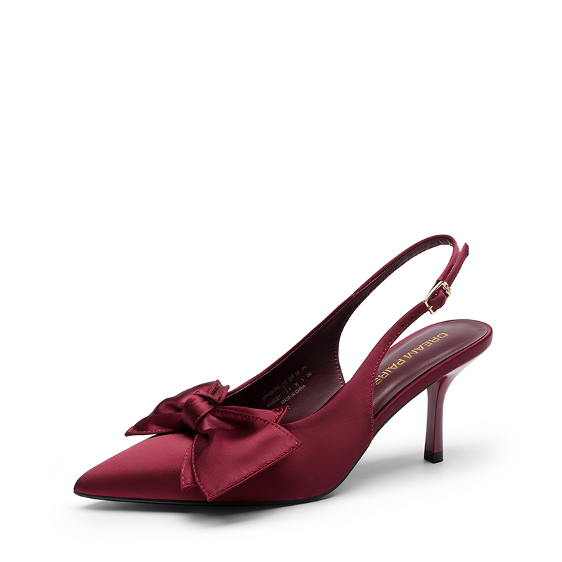 DREAM PAIRS Women s Bow Slingback Stiletto Heels